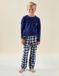 Little Label Jamie Pyjamaset Jongens Grote Ruit Donkerblauw 146/152