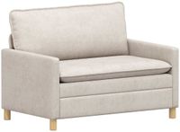 vidaXL Bank Crèmekleurig 126 x 81 x 87,5 cm Polyester