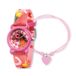 Hartzengel Kinderhorlogeset, met paardenmotief, analoog polshorloge, robuuste kunststof behuizing, zachte band, 27 mm, 3 ATM met bijpassende nylon armband en pennenetui, S, kunststof roestvrij staal