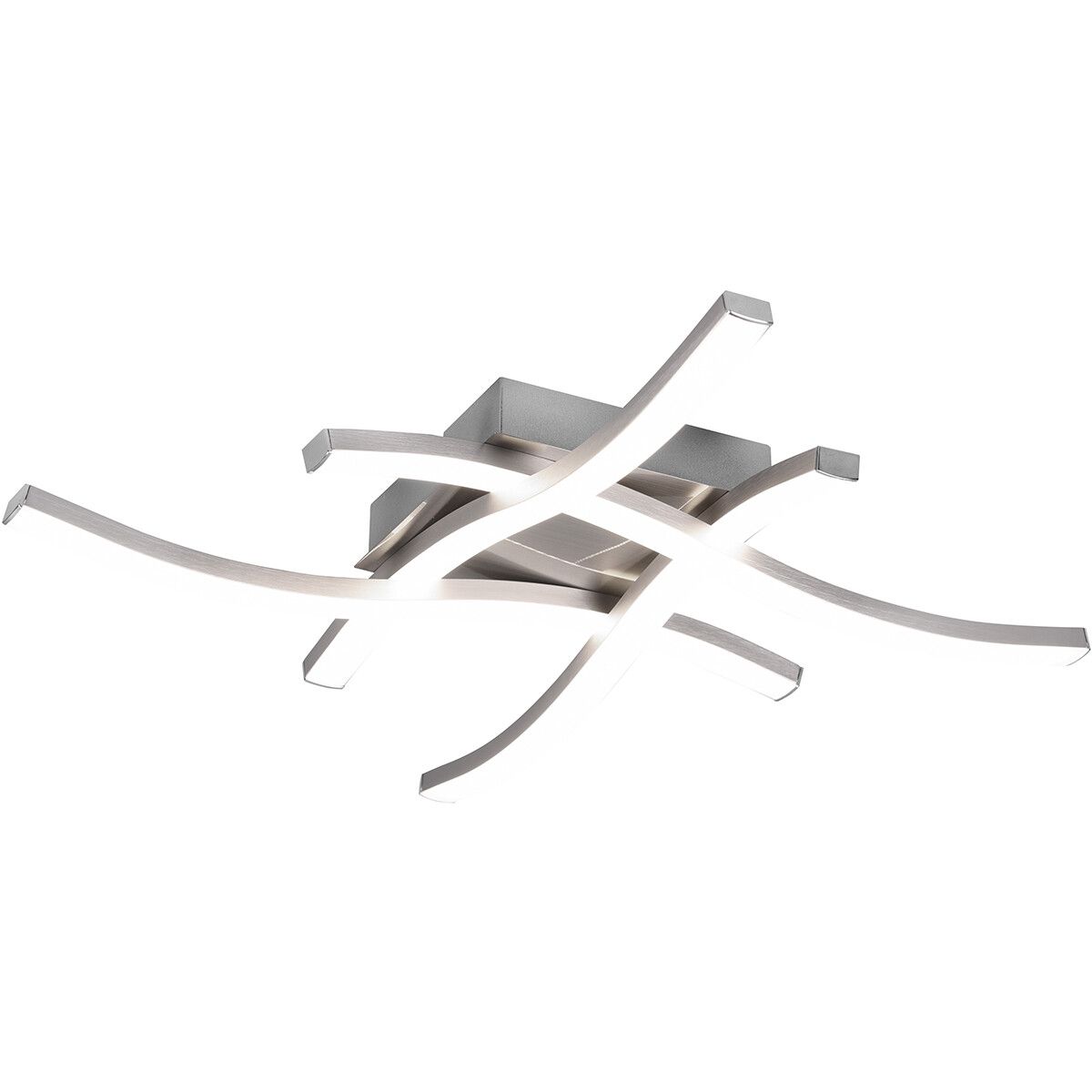BES LED Trion Ritonu Plafondlamp - 20W - 2400lm - 4000K - Dimbaar - Vierkant - Nikkel