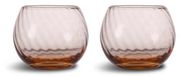 Byon Opacity verre à eau / dessert set van 2 22cl pêche