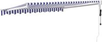 vidaXL Auvent extensible électrique 3,5 x 2,5 m bleu et blanc