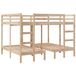 vidaXL Stapelbed 3-voudig Massief Grenenhout 160x200/80x160 cm Naturel