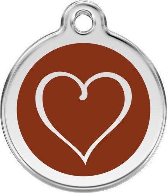 Red Dingo Hondenpenning 30 mm tribal hart bruin