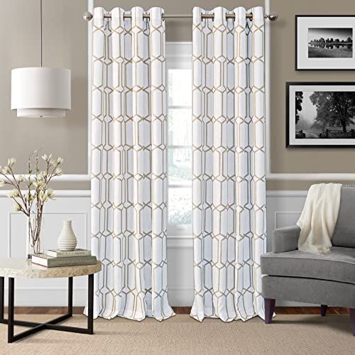 Elrene Home Fashions - Verduisterend gordijn - Linnen - Taupe - 132x213 cm