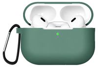 CoolGadget AirPods Pro 3 Housse de protection en silicone avec mousqueton, étui Soft Touch, résistant aux chocs, antidérapant, protection à 360°, chargement sans fil, vert sauge