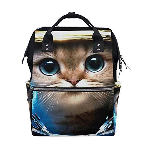 MONTOJ Space Cat Canvas Rugzak Reiscampus Rugzak