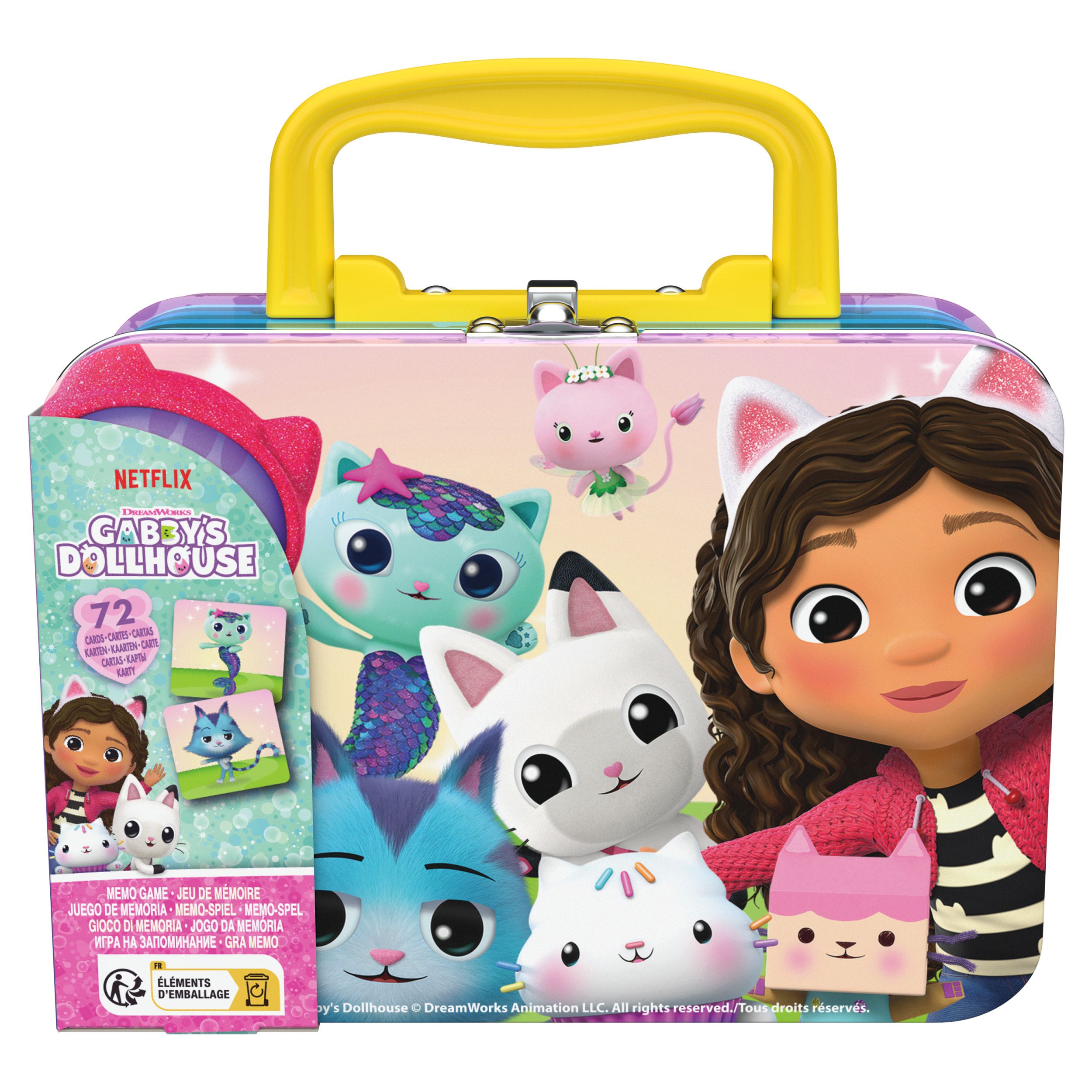 Gabby's Dollhouse Memo Card Game - 72 Cards - Memory Game for Kids