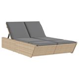 VidaXL 368182 Lounge Stoel Gecapitonneerde Zitting Polyrattan Staal Grijs