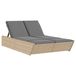 VidaXL 368182 Fauteuil zitting met knopen polyrattan staal grijs