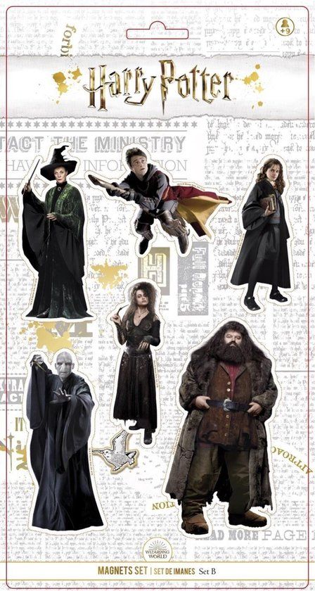 SD Toys BEM'S Harry Potter Characters set 6 magnets