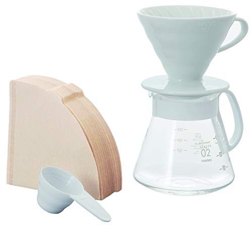 Hario V60 VCSD 1-delige kunststof koffiesenset Size 02 Kleur: Wit