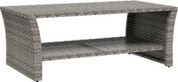 vidaXL Salontafel 100x50x40 cm poly rattan grijs