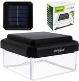 GreenBlue GB127 WW - Lampe de jardin - Lampe solaire à LED pour poteau - 80x80 mm - Abat-jour enveloppant - 3200 K