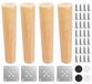 Set de 4 pieds de meuble en bois de 20 cm pour meubles