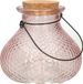 Decoris Wespenvanger/Wespenval met hengsel - Glas - Lichtroze - D14 x H13 cm