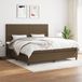 Maison Exclusive - Sommier à lattes de lit avec matelas Marron foncé 200x200 cm