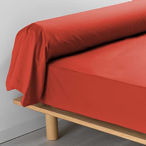 douceur d'intérieur Kussensloop voor nekrol 85 x 185 cm perkaline terracotta katoen perkal