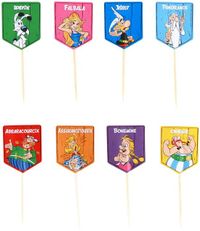 CHAKS - 8 Asterix Cupcake-prikkers