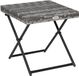 Outsunny Table basse en rotin - Résine tressée - 40x40x40cm - Gris