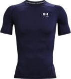 Under Armour UA HG Armour Comp SS-BLU Heren Sportshirt - Midnight Navy - Wit