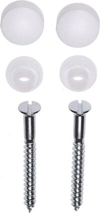 FISI Schroefbevestigingsset - Wit - Metaal - 7 cm