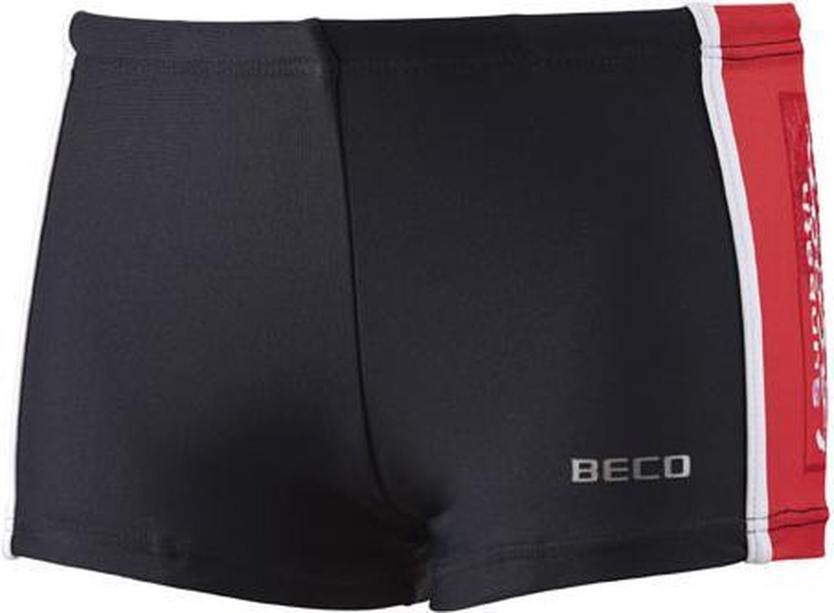 Beco zwemboxer jongens polyamide/elastaan zwart/rood