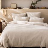 Matt & Rose Dekbedovertrek Naturel - 240 x 220 + (2x) 65 x 65 - Mousseline Katoen