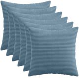 vidaXL Kussensloop - 6 stuks - Blauw - 30 x 30 cm