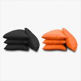 Gockel Original Cornhole VOORDEELPAKKET - 2 x 4 Cornhole Bags / Zakjes in de kleuren ZWART en ORANJE (Maisgevuld en volgens de officiële normen)