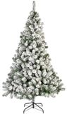 Bellatio Decorations BelIatio Decorations Imperial kerstboom - groen - H300 cm - besneeuwd - kunstboom - zachte naalden - metalen voet - groot formaat