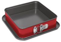 Guardini Rossana 2.0, vierkante springvorm, lekvrij en met antiaanbaklaag, dubbellaags, Hi-Top-staal, 24 x 24 x 7 cm, rood en grijs