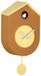 Karlsson Wandklok Grato Cuckoo - Donkergeel - 9.2x17.5x33.2cm - Wandklok Scandinavisch