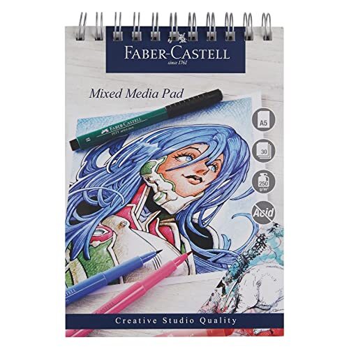 Faber-Castell Creative Studio mengtechniek pad, A5 250 g/m² pad met 30 vellen