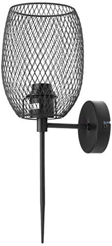 Globo Verlichting Zwart Wandlamp Metaal 1xE27