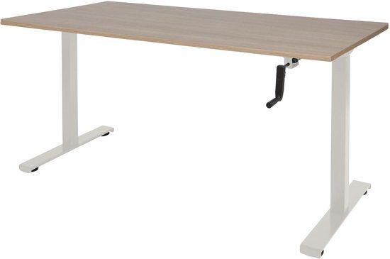 Schaffenburg Zit Sta bureau - Slinger 180x80 Kersen - wit frame