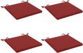 vidaXL - Zitkussens - SOEST - 4 stuks - 100% Polyester - Wijnrood
