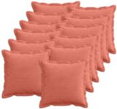 vidaXL - Kussensloop - 12 stuks - HOUTEN - Rood-Oranje - 40 x 40 cm - corduroy