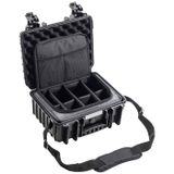 B&W International B&W Outdoor Transportkoffer, type 3000, zwart, met fototas, waterdicht conform IP67-certificering, stofdicht, onbreekbaar en onverwoestbaar