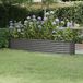 Pinnacle Living XXL bac à potager surélevé - 224 x 40 x 36 cm - Ovale - Gris - Acier galvanisé