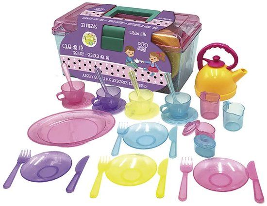 Tachan Theeservies Koffer 33 Eenheden Roze Kinderen