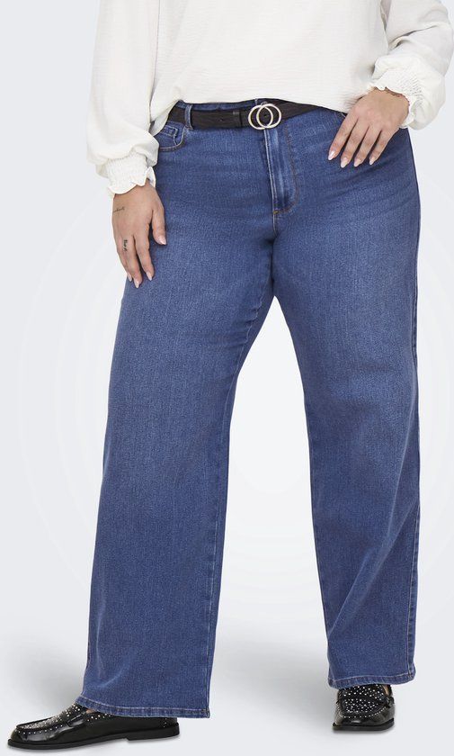 ONLY Carmakoma CARSNOW High waist Wide leg fit Jeans Medium Blue Denim W48 X L32