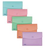 Favorit Enveloppen met drukknop, pastelkleuren, A6, polypropyleen, mat, verpakking van 20 stuks, verschillende kleuren