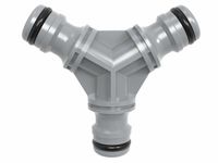 AWTools AW61017 T-stuk Koppeling - Slangverdeler voor Snelkoppelingen - 3-Weg Verbinding - ABS Kunststof - 100 Stuks (Grootverpakking)
