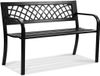 VEVOR Tuinbank Terrasbank van Metaal, 1163MM Parkbank Rustbank 218KG Draagvermogen, 3 Persoons Tuin- en Parkbank met Rugleuning en Armleuningen, Vintage Bank voor Tuin, Park, Binnenplaats, Veranda