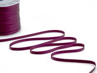 Furlanis - Dubbel satijnen lint, Italiaanse stof - Dark Bordeaux, 6 mm x 25 m