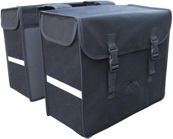 Greenlands Dubbele Fietstas Canvas - 58 l - Zwart
