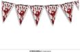 Fiestas Guirca Halloween Blood Vlaggenlijn - 300 cm - Halloween Decoratie