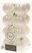 Decoris Kaemingk B.V. 32x stuks kunststof kerstballen mix van parelmoer wit en donkerrood 4 cm