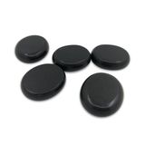 Coco Papaya ZENC11 warme lavaset van basalt (natuurlijke vulkaansteen) – 5 stenen à 6 cm x 5 cm – zeer ontspannende massage – Sun & Sia, zwart